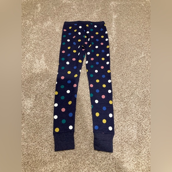 Women NWOT old navy ribbed pj pajama pant legging navy pink gold green polka dot - Picture 1 of 7